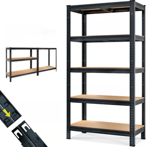 Hochlastregal HEAVY, max. 875 kg, 90x40x180 cm, schwarz