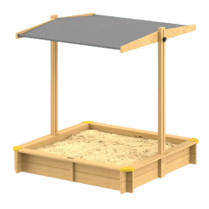 Sandkasten mit Dach Leny, Fichtenholz, 120x120x120cm