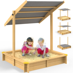 Sandkasten mit Dach Sami, Fichtenholz, 120x120x120cm