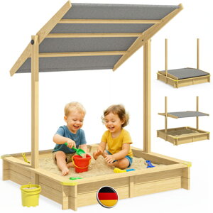 Sandkasten mit Dach SANDY, Fichtenholz, 120x120x120cm
