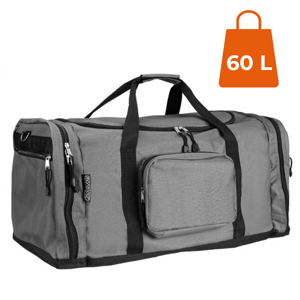 Reisetasche über die Schulter JOHN, 90 l, grau
