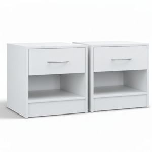 Nachttisch-Set BIANCA, 2-tlg., 41x39x28cm, weiß