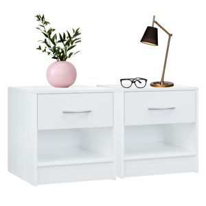 Nachttisch-Set BIANCA, 2-tlg., 41x39x28cm, weiß