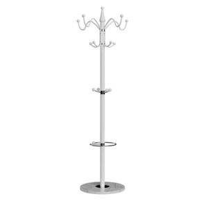 Standgarderobe TENZY mit Marmorfuß, 37x173cm, Weiß