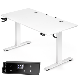 Höhenverstellbarer Bürotisch FLEXI, 140x60x72–117cm, weiß