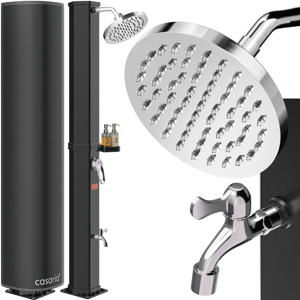 Solardusche mit Abdeckung HAVANA, 60 l, schwarz