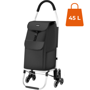 Einkaufstrolley Shopper, auf Rollen für Treppen, 45 l, 101 x 45 x 39, schwarz