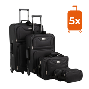 Kofferset TRAVEL, 5-teilig, schwarz