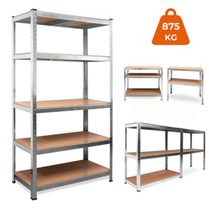 Hochlastregal HEAVY, max. 875 kg, 90x40x180 cm, silber