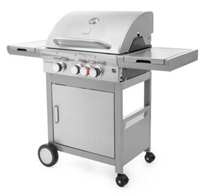 Gasgrill CALIFORNIA BBQ, 4 Brenner, mit Druckminderer, silber