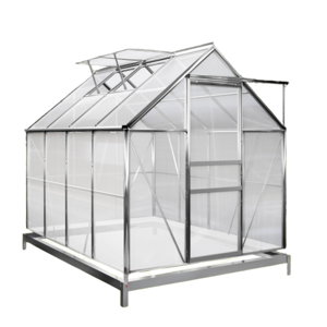 Záhradný skleník z polykarbonátu so základňou M4, 250x190x195cm, transparentná