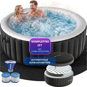 Aufblasbarer Whirlpool OASIS für 6 Personen, rund, schwarz