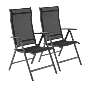 Gartenstühle RIVIERA, Set 2 Stk., schwarz