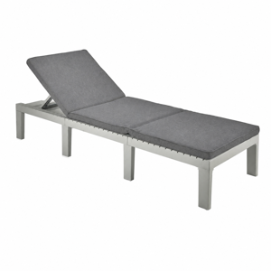 Gartenliege HAITI mit Auflage, 65×195×78cm, weiß
