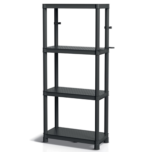 Werkstattregal STACKARO SOLID SMALL, 58x28x131,5cm, schwarz