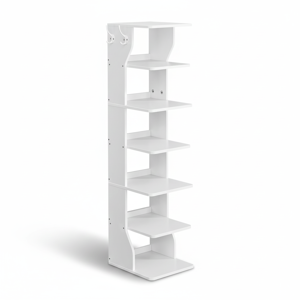 Schuhregal CINDY, 6 Ebenen, 30x26,4x110,4cm, weiß