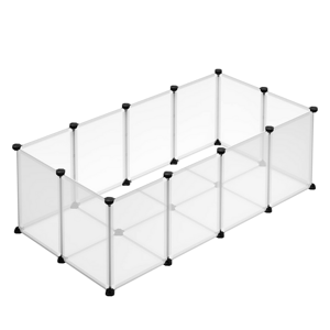 Auslauf für Kleintiere aus transparentem Kunststoff BEN, 125x63x42 cm, transparent