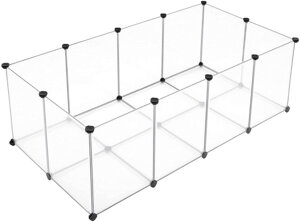 Kleintiergehege aus transparentem Kunststoff BEN, 143x71x47 cm, transparent