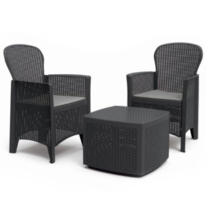Gartenmöbel-Set TREE, 3-teilig, anthrazit