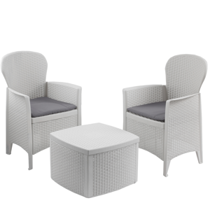 Gartenmöbel-Set TREE, 3-teilig, weiß