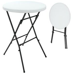 Kunststoff-Party-Tisch LYDA, Ø 72x110 cm, weiß