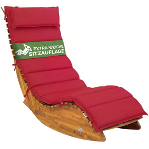 Auflage für Saunaliege BALI, 58x7x177cm, rot