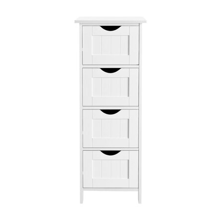 Badezimmerschrank mit 4 Schubladen PAULA, weiß
