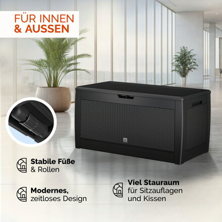 Aufbewahrungsbox RATO, 310L, 119x48x60cm, anthrazit