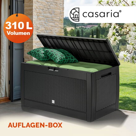 Aufbewahrungsbox RATO, 310L, 119x48x60cm, anthrazit