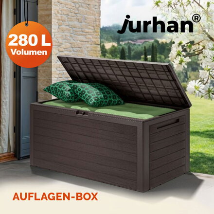 Aufbewahrungsbox WOODEBOX, 280 l, 120x46x57 cm, dunkelbraun