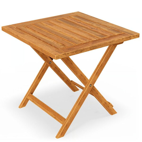 Beistelltisch VITEK aus Akazienholz, 46x46x46 cm, braun