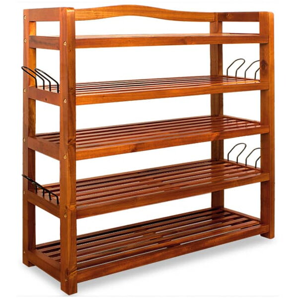 Schuhregal RUSTIC, 5 Regalböden, 75x26x82 cm, naturbraun