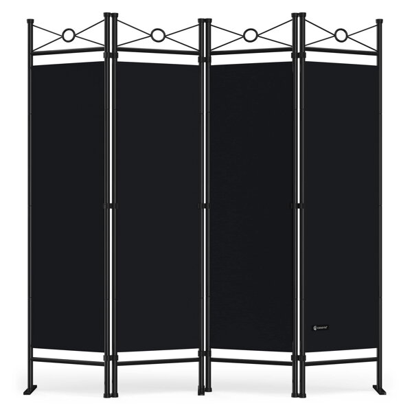 Paravent LUCCA, 163x180 cm, schwarz