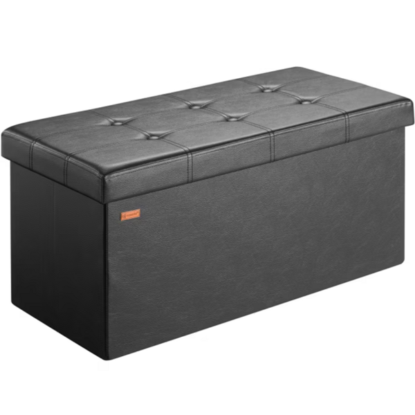 Sitzbank mit Stauraum KYLE, 80x40x40cm, schwarz