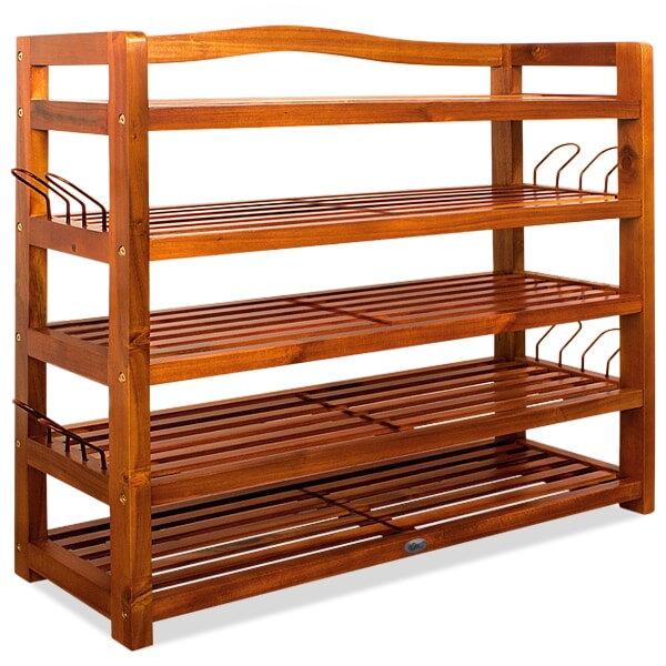 Schuhregal RUSTIC, 5 Regalböden, 85x26x82 cm, naturbraun