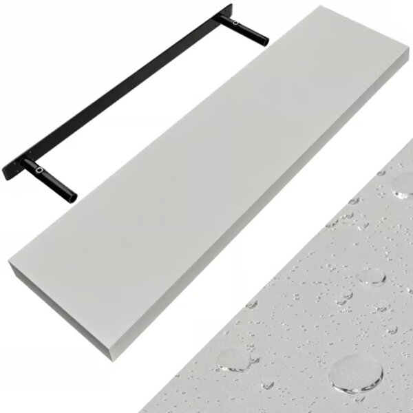 Wandregal FIGO + Konsole, 90cm, weiß