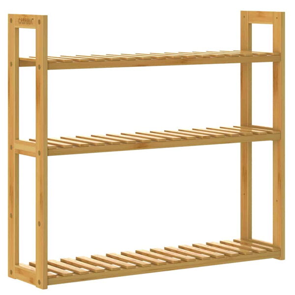 Bambus-Wandregal KAREN, 3 Ebenen, 60x15x54 cm, braun