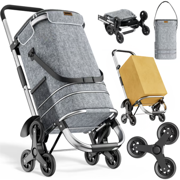 Treppensteiger-Einkaufstasche COMFORT, 50l, grau