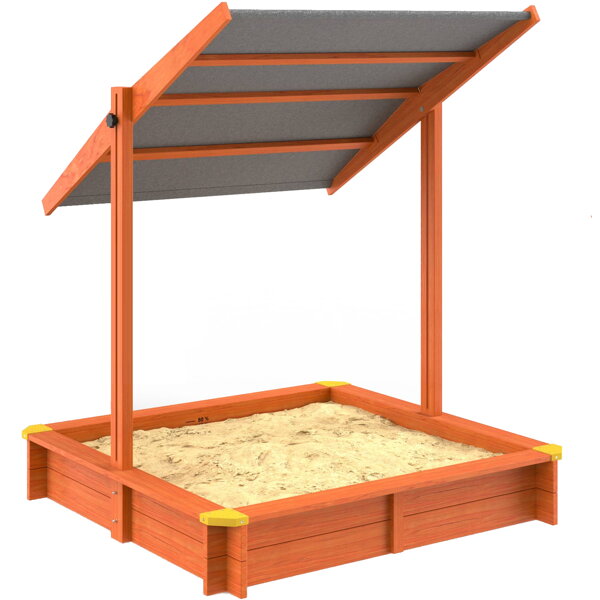 Sandkasten mit Dach Sami, Fichtenholz, 120x120x120cm