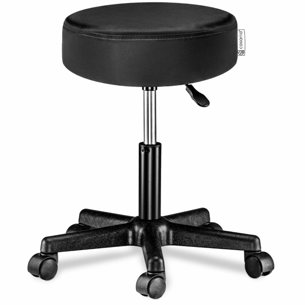 Hocker auf Rollen BONY, Ø35 cm, schwarz