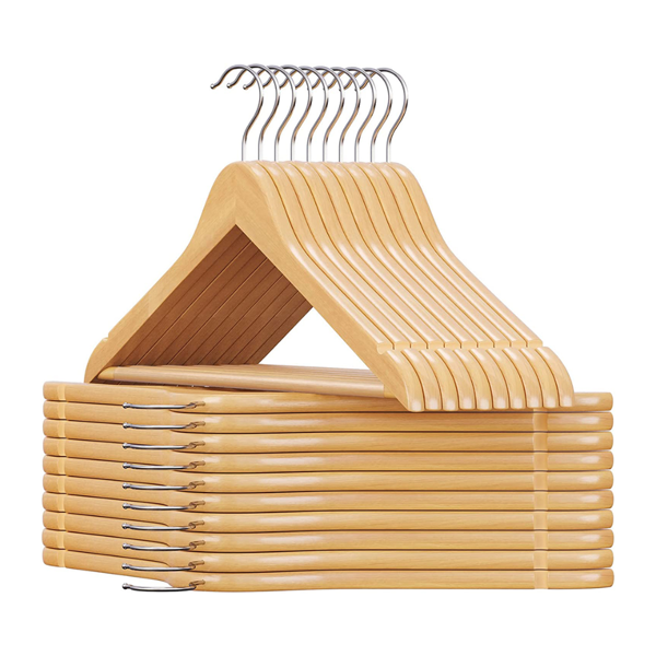 Set Holzkleiderbügel SOHO, 20 Stück, naturbraun
