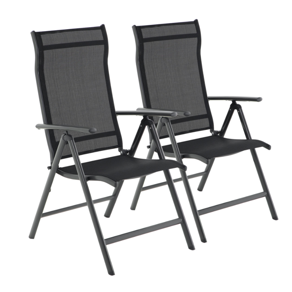 Gartenstühle RIVIERA, Set 2 Stk., schwarz