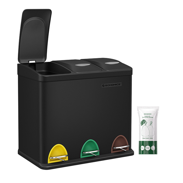 Mülltrennsystem SORT 24 l (3x8 l), schwarz