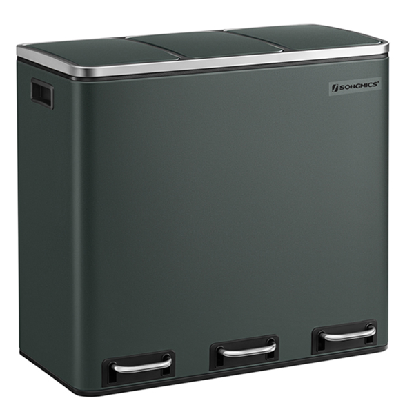 Mülltrennsystem SORT 54 l (3x18 l), anthrazit/silber