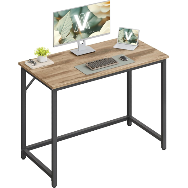 Schreibtisch DAVE, 100x50x75 cm, camelbraun/schwarz