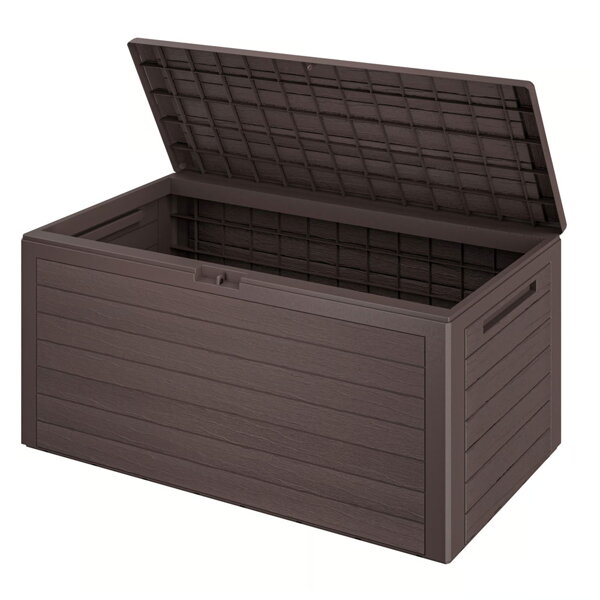 Aufbewahrungsbox WOODEBOX, 280 l, 120x46x57 cm, dunkelbraun