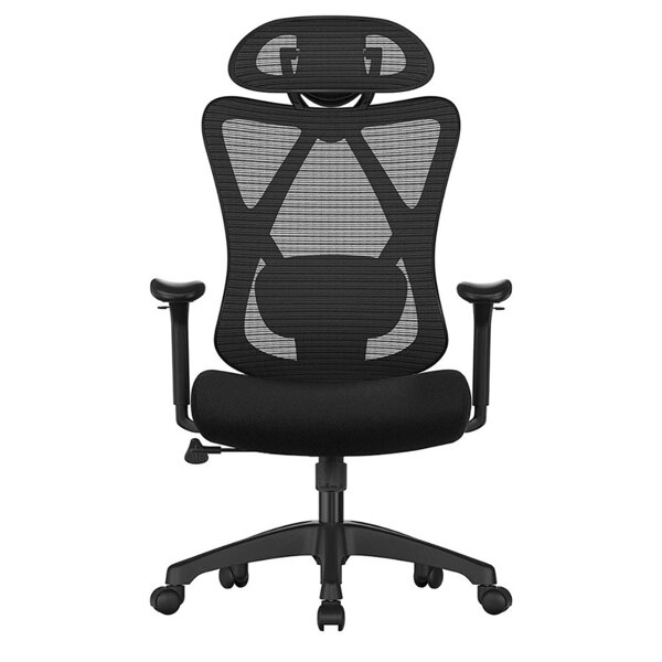 Bürostuhl mit Kopfstütze MAGNUS, max. 150 kg, schwarz