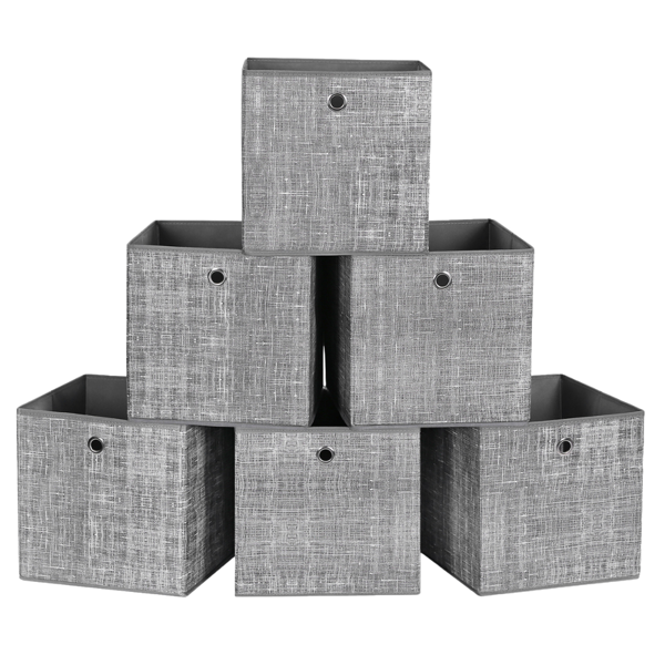 Aufbewahrungsboxen GARY 6 Stück, 30x30x30 cm, grau