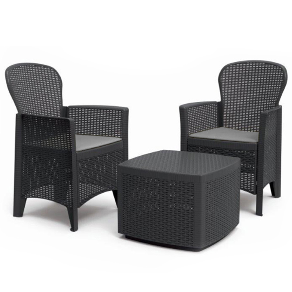Gartenmöbel-Set TREE, 3-teilig, anthrazit