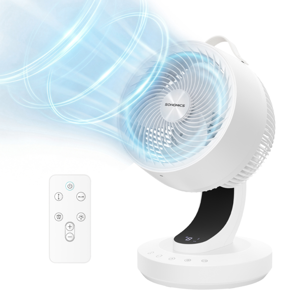 Umluftventilator FLOW mit Fernbedienung, weiß